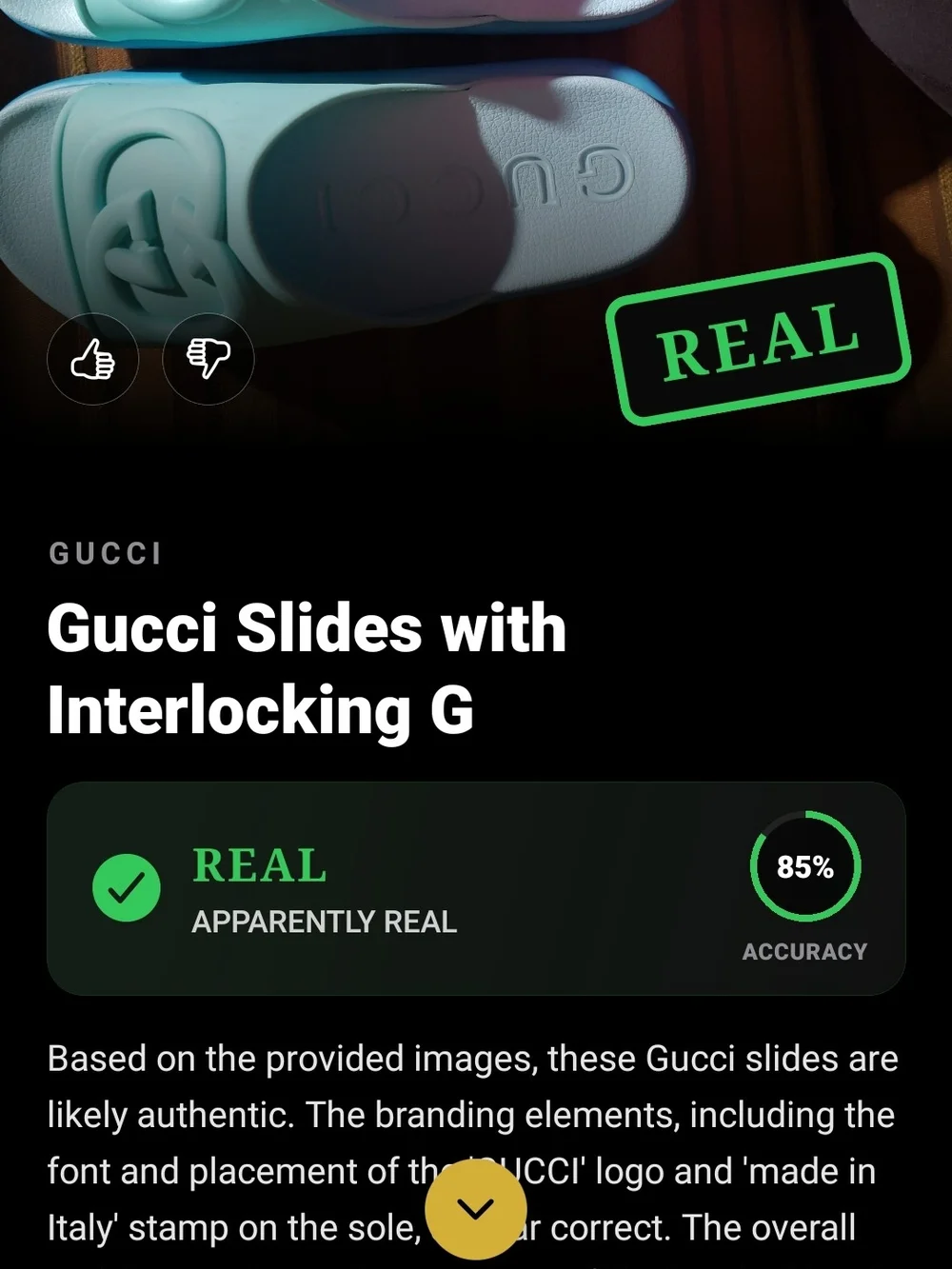 Gucci Teal and Light Blue Rubber Slide Sandals